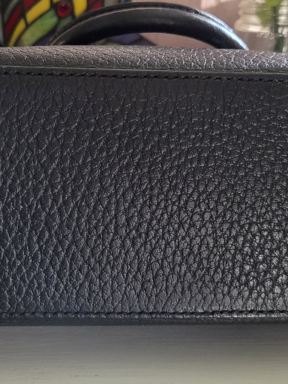 Kate Spade Black Pebbled Leather Satchel with Crossbody Strap - Picture 6 of 7